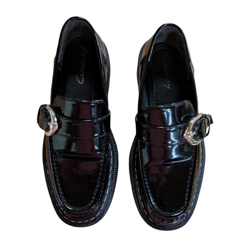Circus by Sam Edelman Everly Lug Sole Patent Loafer Size 8.5 - Picture 3 of 12